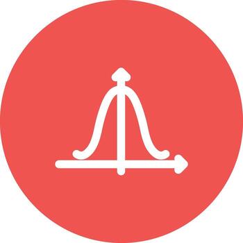 Bell Shaped Graph icon vector image. Suitable for mobile apps, web apps and print media.