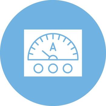 Ammeter icon vector image. Suitable for mobile apps, web apps and print media.