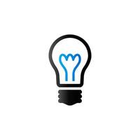 Light bulb icon in duo tone color. Idea inspiration light vector