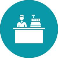 Cashier icon vector image. Suitable for mobile apps, web apps and print media.