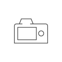 Camera icon in thin outline style vector