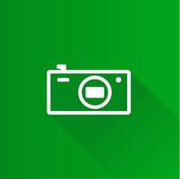 Camera flat color icon long shadow vector illustration