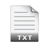 Text file format icon in color. Document computer data file vector