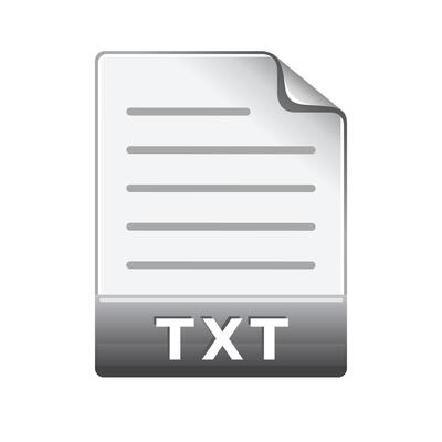 Text file format icon in color. Document computer data file