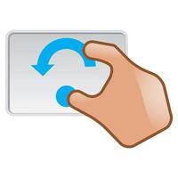 Finger gesture icon in color. Gadget touch pad smart phone laptop vector