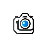 Camera icon in duo tone color. Photography digital SLR vector