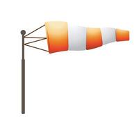 Windsock icon in color. Air wind direction vector