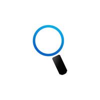 Magnifier icon in duo tone color. Zoom explore find locate vector