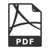 Black and white icon portable document file format vector