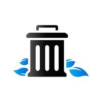 Trash bin icon in duo tone color. vector