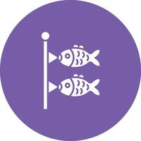 Carp Streamer icon vector image. Suitable for mobile apps, web apps and print media.