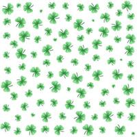 Simple seamless pattern with clovers leafs. St Patrick's Day symbol, Irish lucky shamrock background vector