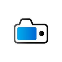 Camera icon in duo tone color. Digital photography snapshot vector