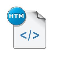 Web page file format icon in color. Computer data program vector