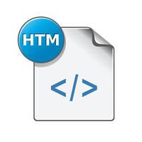 Web page file format icon in color. Computer data program vector