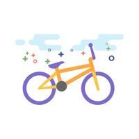 Bmx bicycle icon flat color style vector illustration