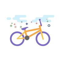 Bmx bicycle icon flat color style vector illustration