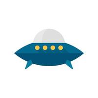 Flying saucer icon in flat color style. Alien, outer space, earth invasion vector