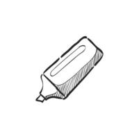 Hand drawn sketch icon high light pen vector