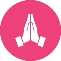 Folded Hands icon vector image. Suitable for mobile apps, web apps and print media.