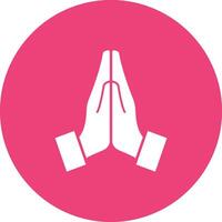 Folded Hands icon vector image. Suitable for mobile apps, web apps and print media.