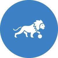 Lion Performing icon vector image. Suitable for mobile apps, web apps and print media.