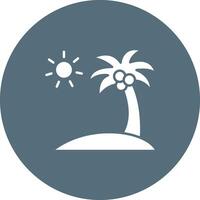 Island icon vector image. Suitable for mobile apps, web apps and print media.