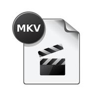 Video file format icon in color. Computer data movie vector