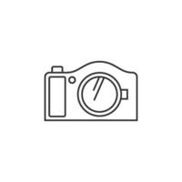 Camera icon in thin outline style vector