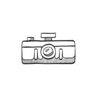 Hand drawn sketch icon panorama camera vector