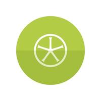 Bicycle wheel icon in flat color circle style. Sport cycling race single track tubular vector