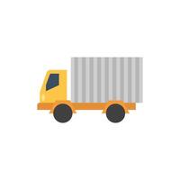 Truck icon in flat color style. Freight, transport, logistic delivery vector