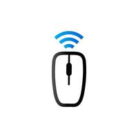 Computer mouse icon in duo tone color. Wireless Bluetooth connection vector