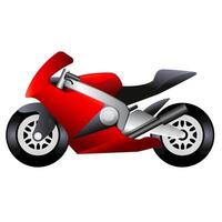 Motorcycle icon in color. Sport speed race vector