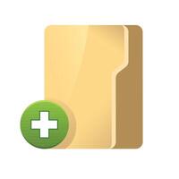 Folder icon in color. Computer files add vector
