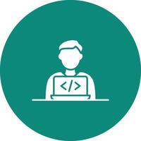 Programmer icon vector image. Suitable for mobile apps, web apps and print media.