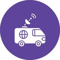 News Van icon vector image. Suitable for mobile apps, web apps and print media.