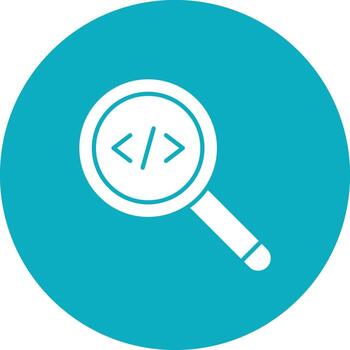 Search from Code icon vector image. Suitable for mobile apps, web apps and print media.