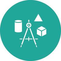 Studying Geometry icon vector image. Suitable for mobile apps, web apps and print media.