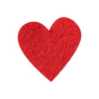 corazón de fieltro rojo png