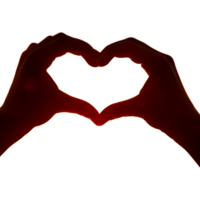 hands in shape of love heart png