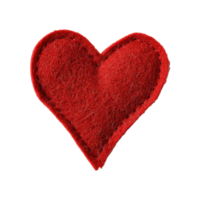 Red felt heart png