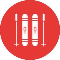 Skis icon vector image. Suitable for mobile apps, web apps and print media.