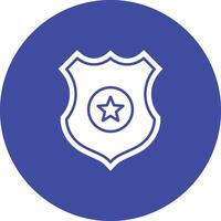 Police Badge icon vector image. Suitable for mobile apps, web apps and print media.