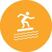 Person Surfing icon vector image. Suitable for mobile apps, web apps and print media.