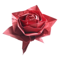 Origami red rose for Valentine's day png