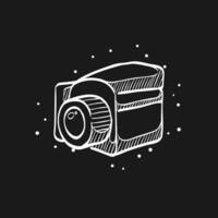 Camera doodle sketch illustration vector