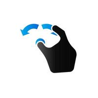 Finger gesture icon in duo tone color. Gadget touch pad smartphone laptop vector