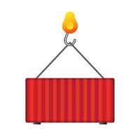 Container icon in color. Industrial distribution import export vector