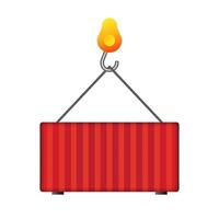 Container icon in color. Industrial distribution import export vector